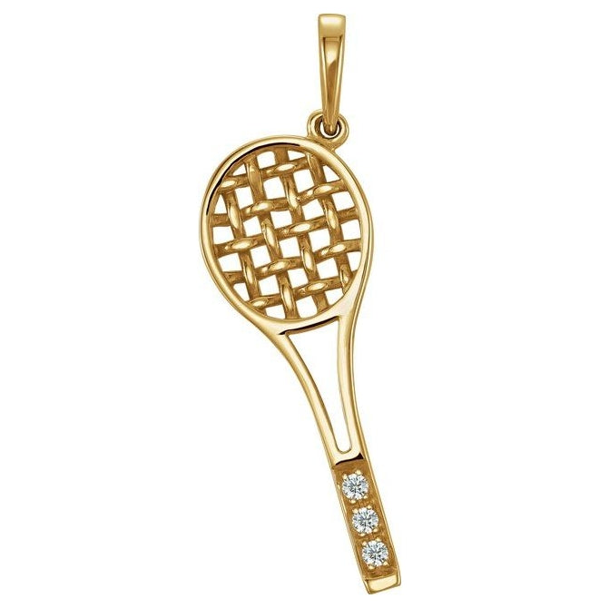 14K Yellow Or White Or Rose Gold Round 1Mm I1, G-H Polished .01 Ctw Natural Diamond Charm/Pendant