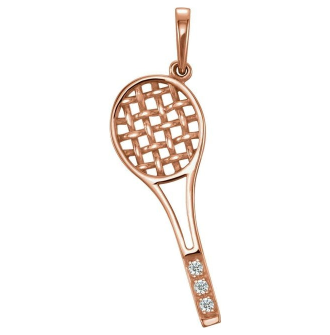 14K Yellow Or White Or Rose Gold Round 1Mm I1, G-H Polished .01 Ctw Natural Diamond Charm/Pendant