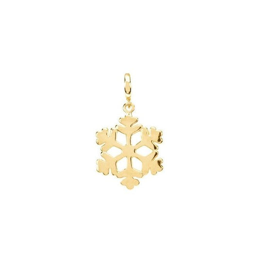 14K Yellow Gold 27.7 X 15 Mm Polished Snowflake Charm/Pendant