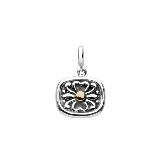14K Yellow Gold 13 X 12 Mm Polished Floral Charm/Pendant