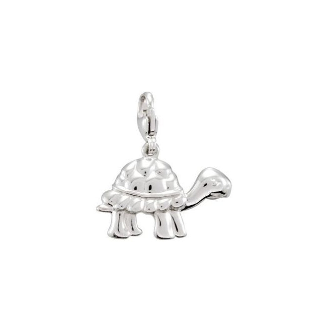 Sterling Silver 12 X 16.9 Mm Polished Turtle Charm/Pendant