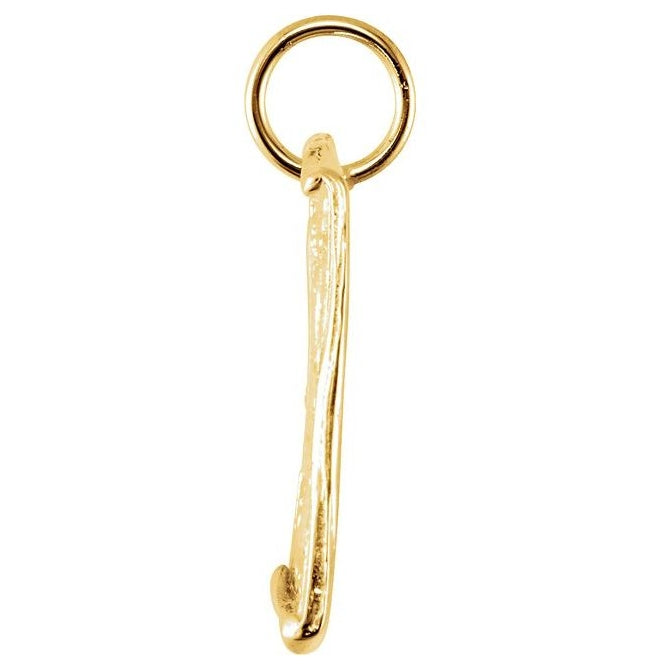 14K Yellow Gold Or Sterling Silver Polished Posh Mommy Vintage-Inspired Initial Pendant