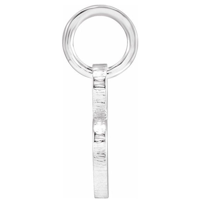 14K White Gold 11 X 9 Mm Polished Be Posh Engravable Heart Pendant