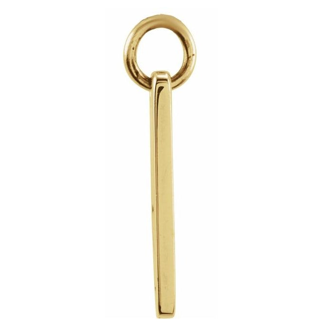 18K Yellow Gold Vermeil 13 X 8 Mm Polished Be Posh Engravable Rectangle Pendant