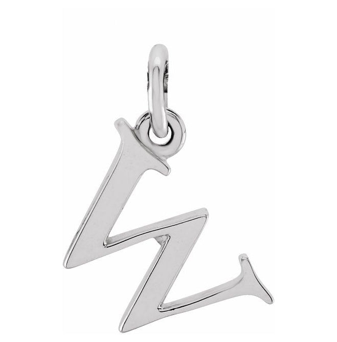 14K Yellow Or White Or Rose Gold Polished Lowercase Initial Charm/Pendant