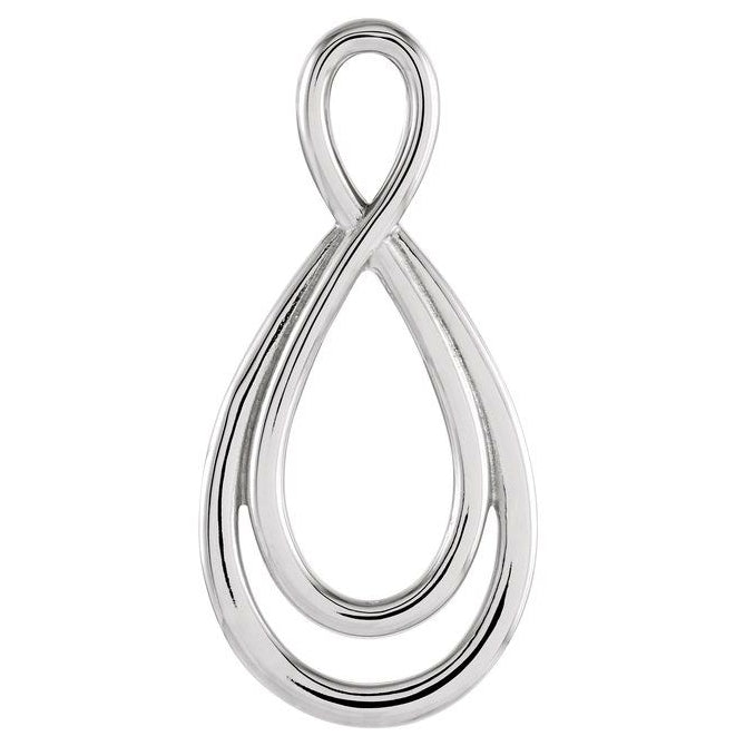 Platinum 23 X 10.85 Mm Polished Freeform Pendant