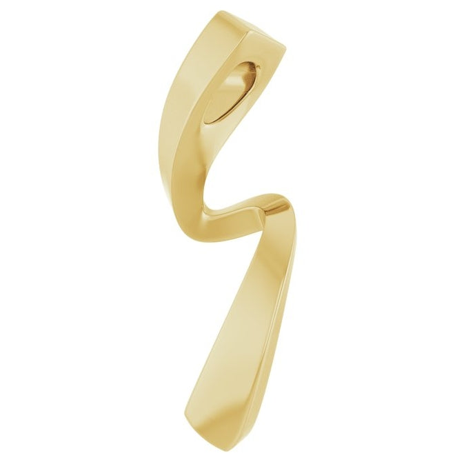 14K Yellow Or White Gold 36.1 X 12.7 Mm Polished Freeform Pendant