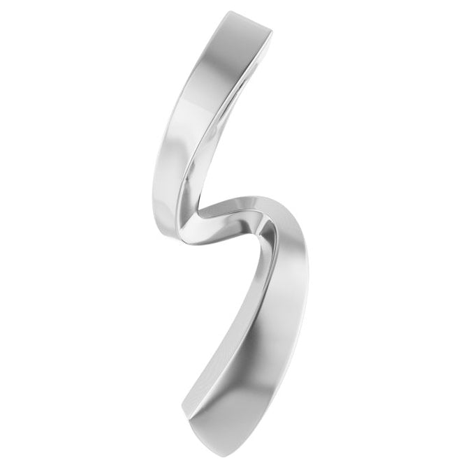 14K Yellow Or White Gold 36.1 X 12.7 Mm Polished Freeform Pendant