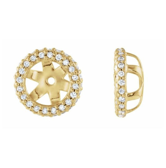14K Yellow Gold 1/5 CTW Natural Diamond Earring Jackets