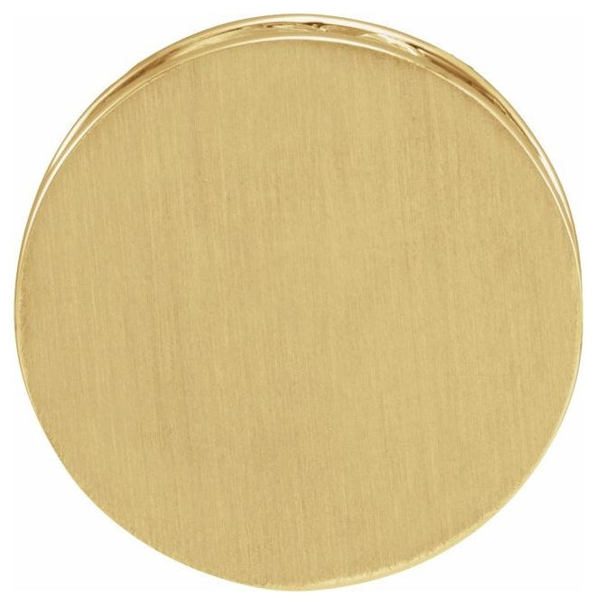14K Yellow Gold Or Sterling Silver 8 X 8 Mm Polished Engravable Disc Scroll Pendant Slide