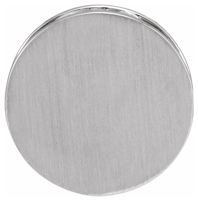 14K Yellow Gold Or Sterling Silver 8 X 8 Mm Polished Engravable Disc Scroll Pendant Slide