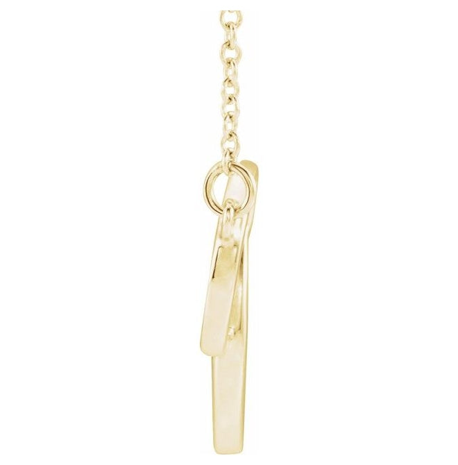 18K Yellow Gold-Plated Sterling Silver 16-18 In Polished Interlocking Circle Necklace