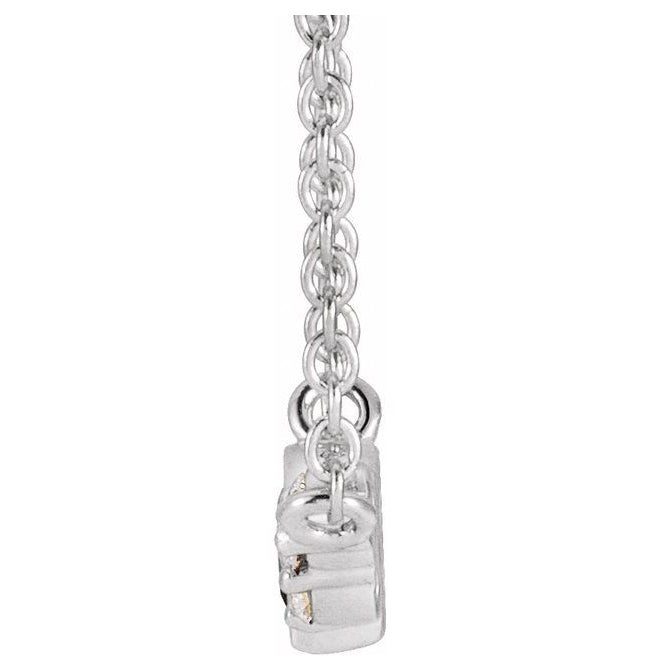 14K White Or Rose Gold Marquise 4 X 2Mm I1, G-H 18 In Polished Natural Gem And .03 Ctw Natural Diamond Necklace