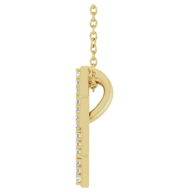 14K Yellow Or White Gold Round 14.05 X 12.31 Mm 1Mm I1, G-H 16-18 In Polished 1/5 Ctw Natural Diamond Star Of David Necklace