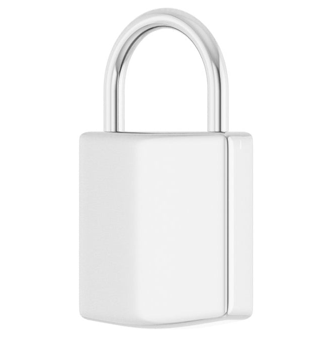 14K Or 10K Or 18K Yellow Gold Or Sterling Silver Polished Engravable Lock Pendant