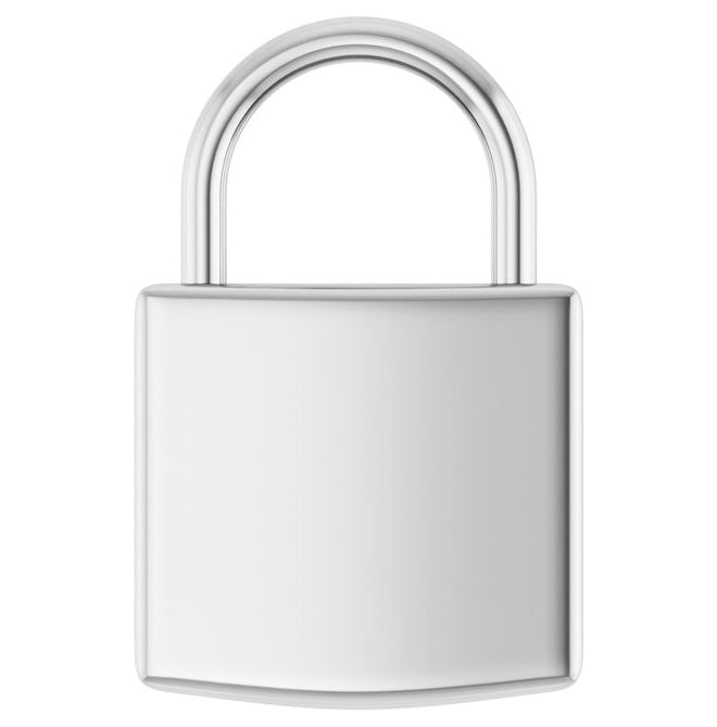 14K Or 10K Or 18K Yellow Gold Or Sterling Silver Polished Engravable Lock Pendant