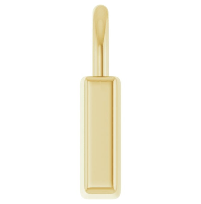 14K Or 10K Or 18K Yellow Gold Or Sterling Silver Polished Engravable Lock Pendant