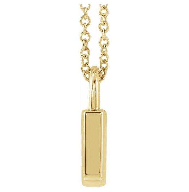 18K Yellow Gold-Plated Sterling Silver 12.02 X 8 Mm Polished Engravable 16-18 In Lock Necklace