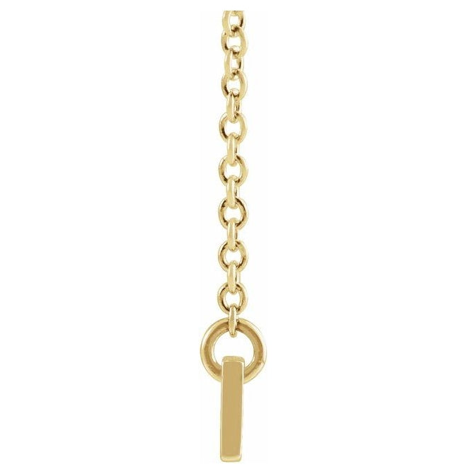 14K Yellow Or White Gold Or Sterling Silver 26 X 3.5 Mm Polished Engravable Bar Necklace