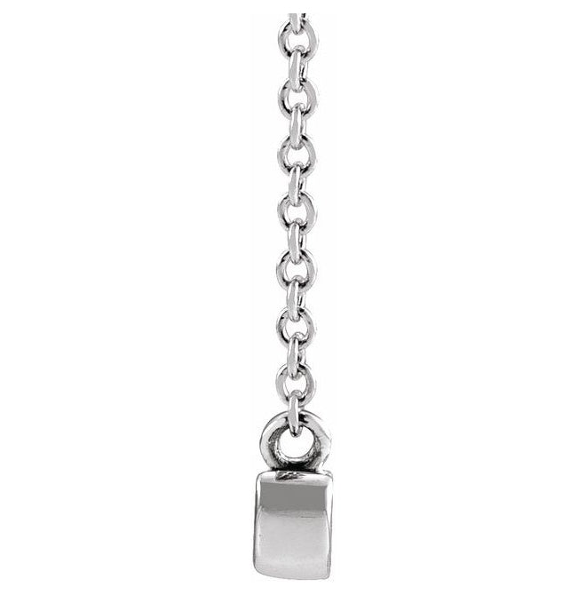 10K Yellow Or White Gold 23 X 4.81 Mm 18 In Polished Petite Mama Script Necklace