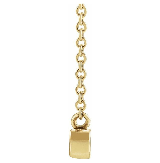 10K Yellow Or White Gold 23 X 4.81 Mm 18 In Polished Petite Mama Script Necklace