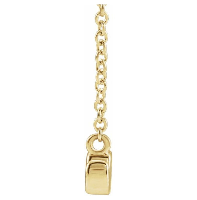 18K Yellow Gold-Plated Sterling Silver 18.35 X 5 Mm Polished Petite Mom Script Necklace