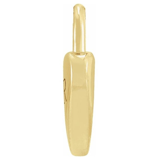 14K Yellow Gold Or Sterling Silver 14.9 X 10.5 Mm Polished Engravable Lock Pendant