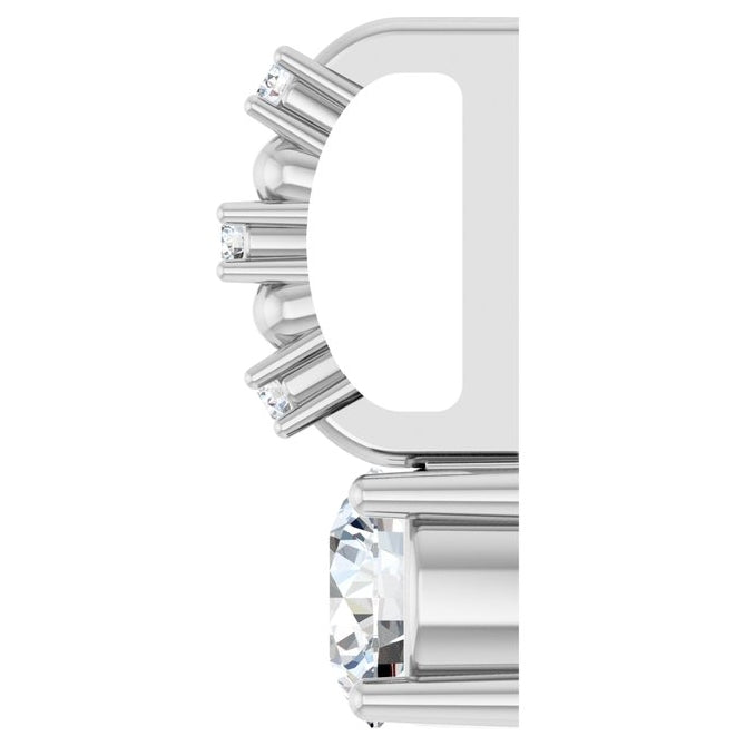 14K White Gold Round 4Mm I1, G-H Polished 1/4 Ctw Natural Diamond Charm/Pendant