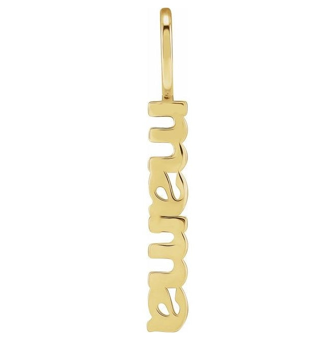 18K Yellow Gold-Plated Sterling Silver Polished Mama Charm/Pendant
