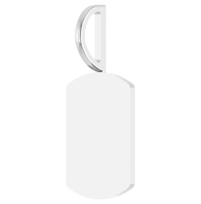 Sterling Silver 22 X 10 Mm Polished Engravable Dog Tag Charm/Pendant
