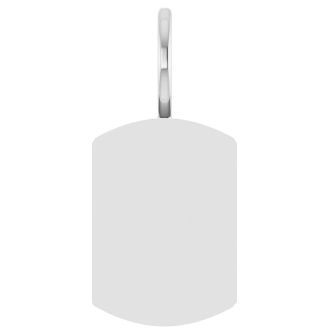 Sterling Silver 22 X 10 Mm Polished Engravable Dog Tag Charm/Pendant