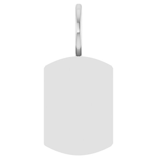 Sterling Silver 22 X 10 Mm Polished Engravable Dog Tag Charm/Pendant