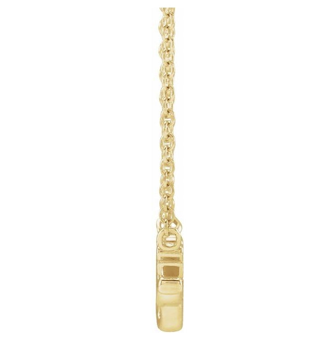 18K Yellow Gold-Plated Sterling Silver 14.88 X 7.93 Mm 18 In Polished Lowercase Script Gigi Necklace