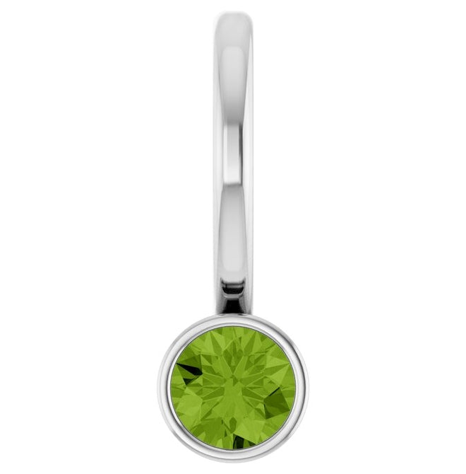 14K Yellow Or White Gold Or Sterling Silver Round 3 Mm Polished Natural Gem Charm/Pendant