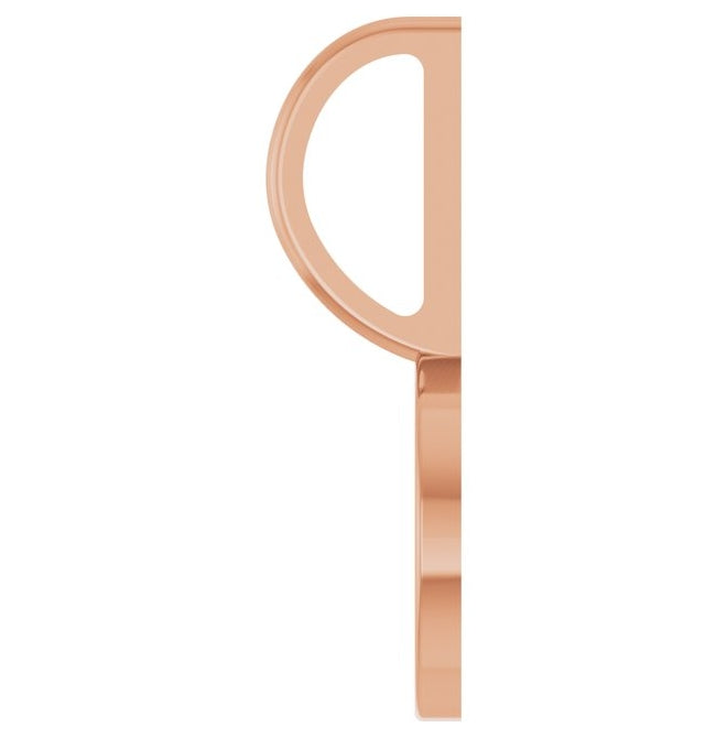 14K Rose Gold 15 X 7.67 Mm Polished Engravable Disc Charm/Pendant