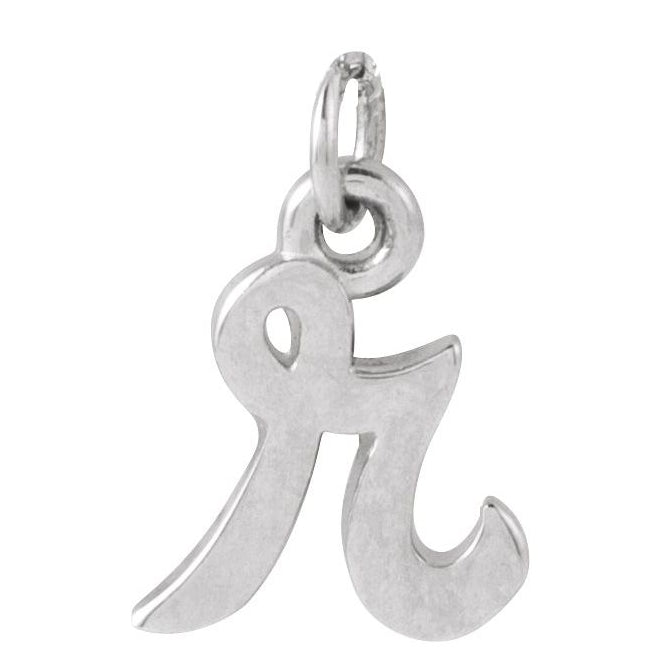 Sterling Silver 7.9 X 6.45 Mm Polished Petite Initial R Pendant