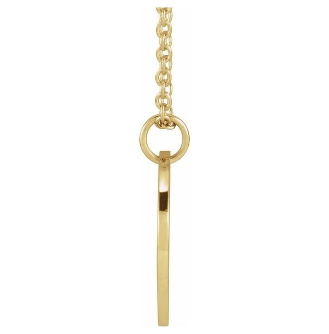 18K Yellow Gold-Plated Sterling Silver Polished Birth Flower 16-18" Necklace