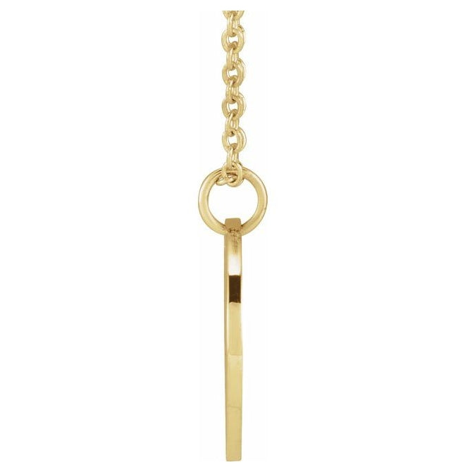 18K Yellow Gold-Plated Sterling Silver Polished Birth Flower Pendant