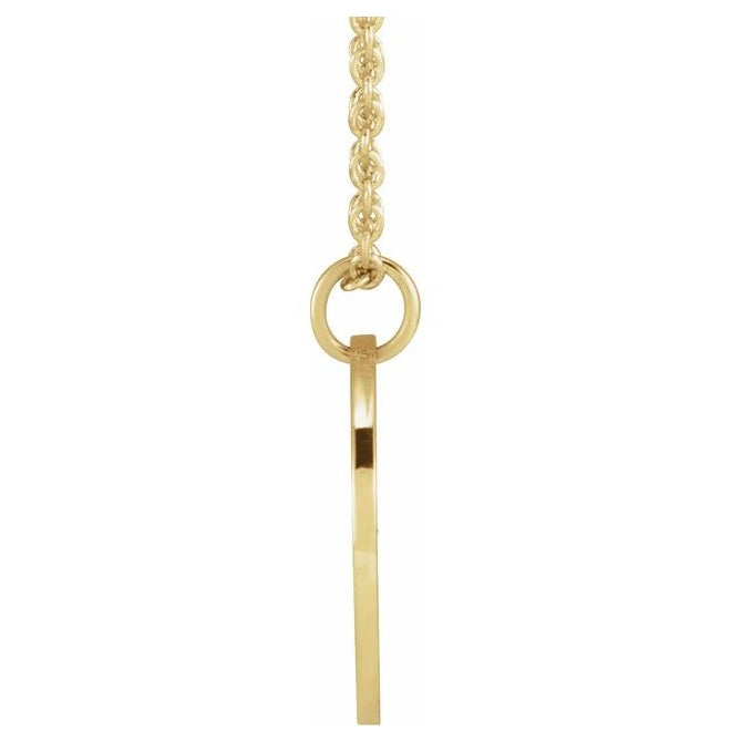 18K Yellow Gold-Plated Sterling Silver Polished Birth Flower 16-18" Necklace