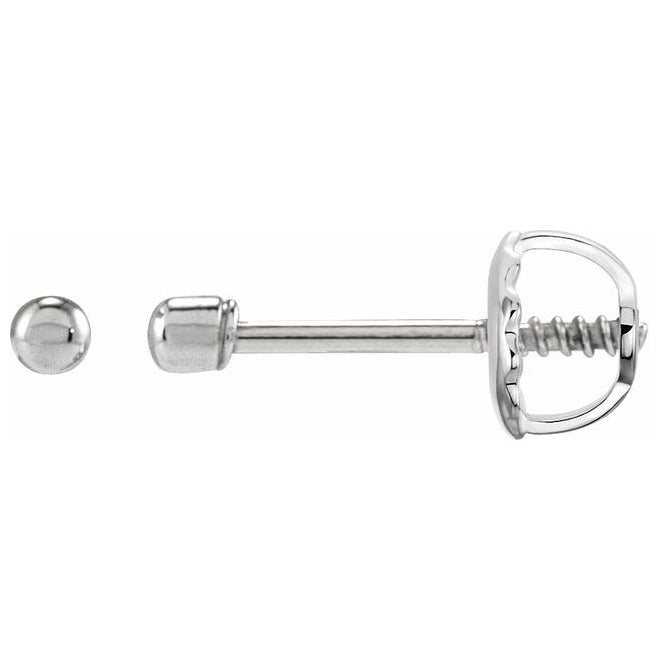 Platinum Youth Bead Earrings
