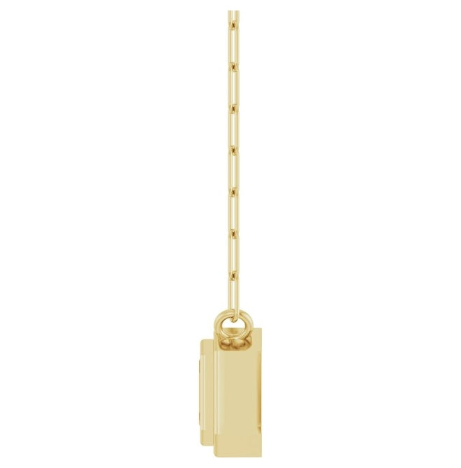 14K Yellow Gold Or Sterling Silver Emerald 5 X 3 Mm 18 In Polished Natural Gem Bezel Set Necklace