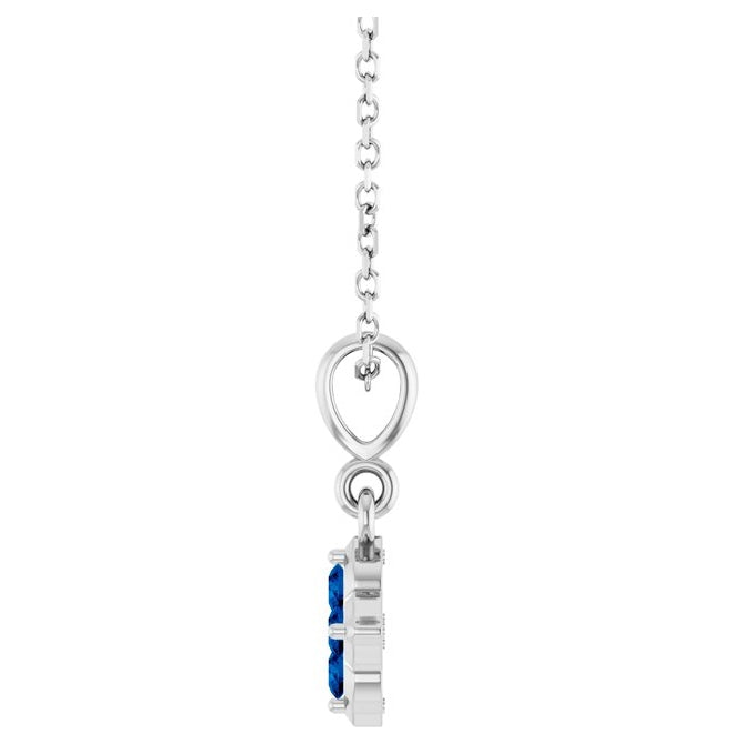 14K Yellow Or White Gold Round 2 Mm 16-18 In Polished Lab-Grown Gem Four Stone Necklace