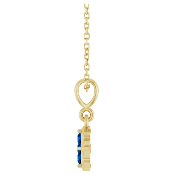 14K Yellow Or White Gold Round 2 Mm 16-18 In Polished Lab-Grown Gem Four Stone Necklace