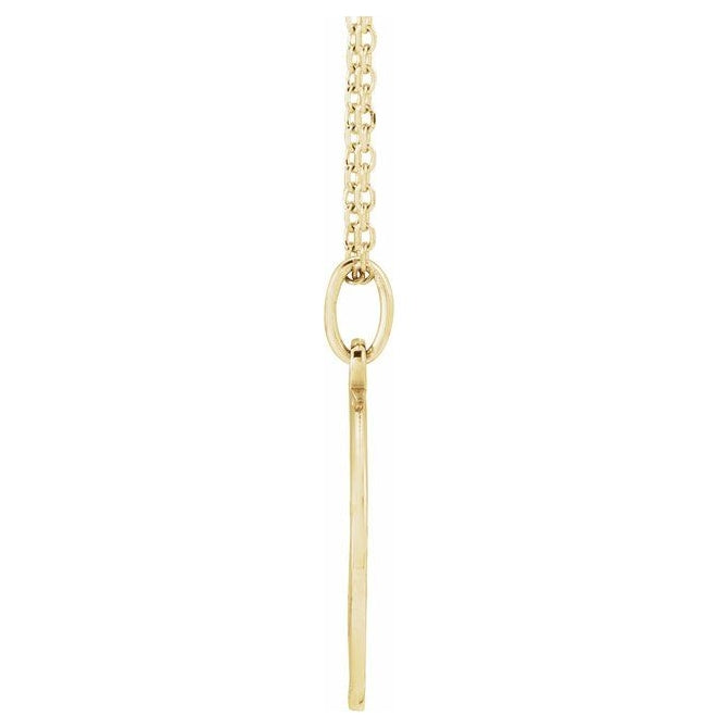 14K Yellow Gold 21.1 X 15 Mm 16-18 In Polished Engravable Necklace