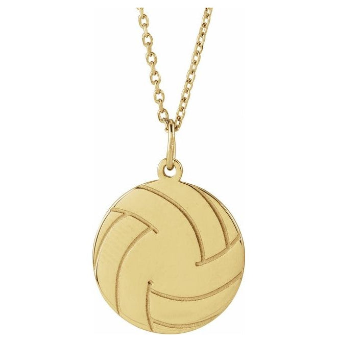 14K Yellow Gold 21.1 X 15 Mm 16-18 In Polished Engravable Necklace