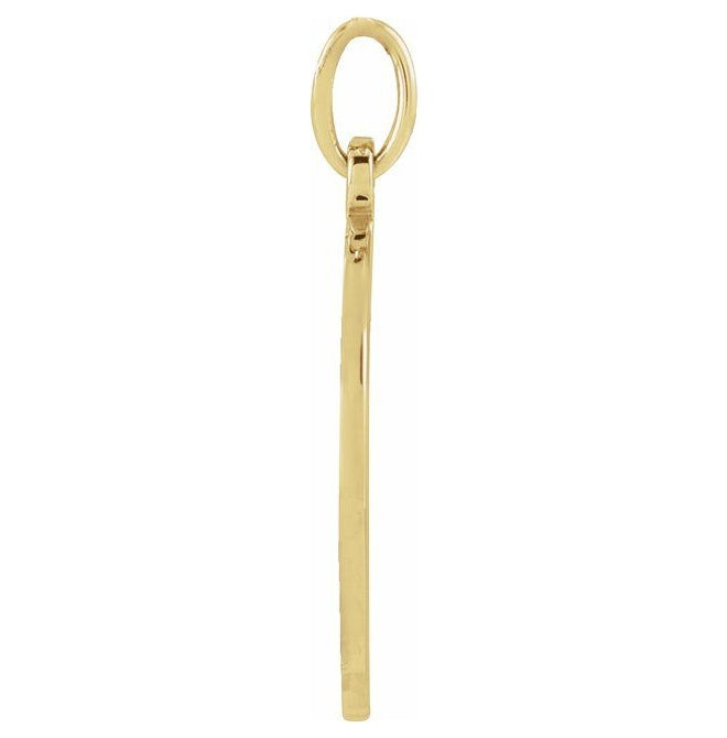 14K Yellow Gold 21.1 X 15 Mm Polished Engravable Volleyball Pendant