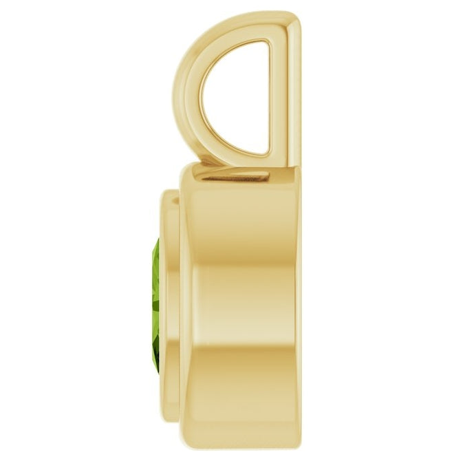 14K Yellow Gold Oval Polished Natural Gem Charm/Pendant
