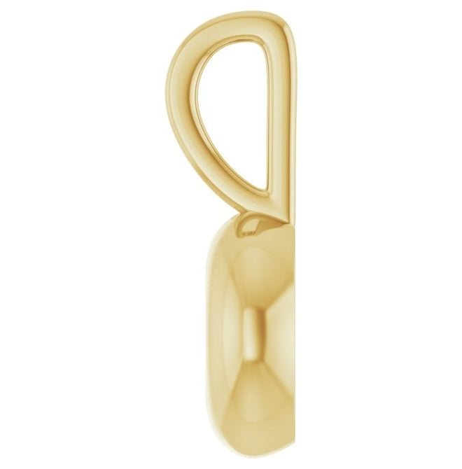 14K Yellow Gold Round 2.5Mm I1, G-H Polished .06 Ct Natural Diamond Charm Pendant