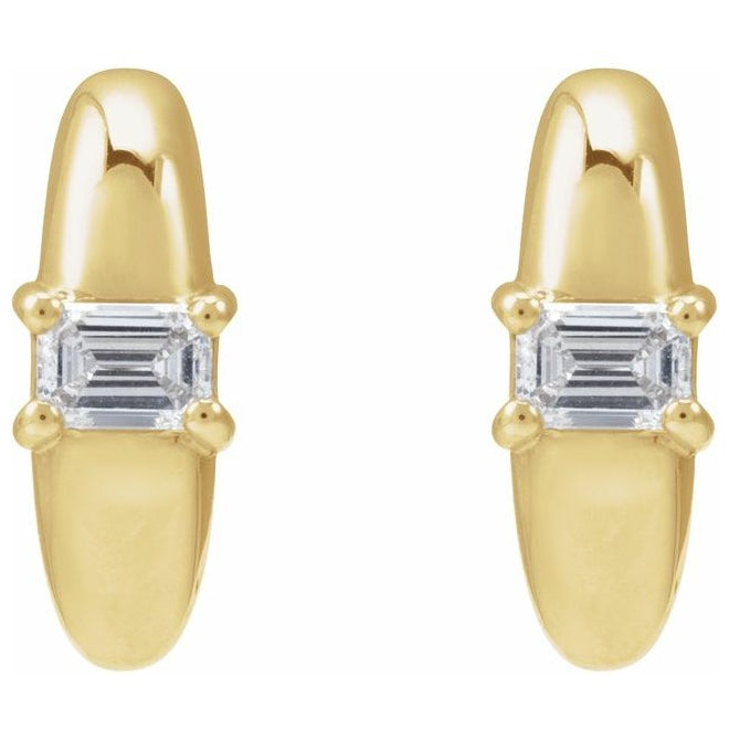 14K Yellow Gold 1/3 CTW Natural Diamond 13.4 mm Hoop Earrings