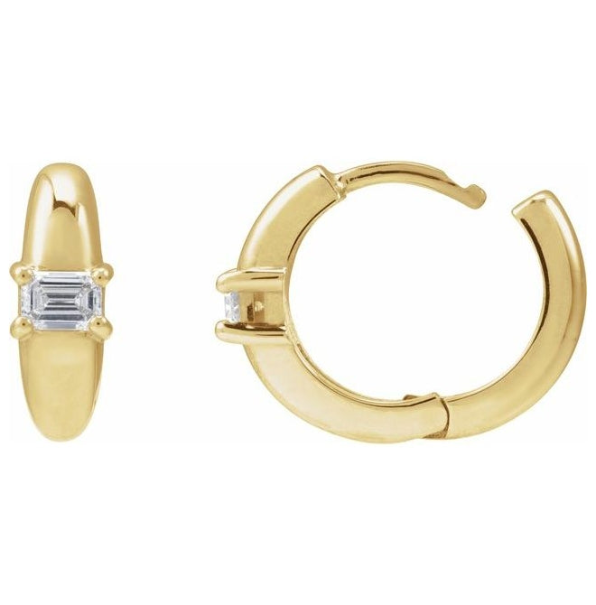 14K Yellow Gold 1/3 CTW Natural Diamond 13.4 mm Hoop Earrings